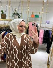 desenli hırka kahve 2