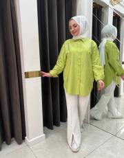 londa taşlı gömlek yağ yeşili 3