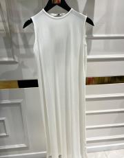 penye uzun elbise beyaz