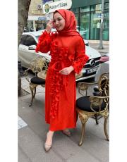 tasarım elbise turuncu 3