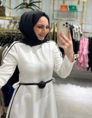 vien scuba elbise beyaz 3