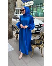 hüma elbise mavi sax