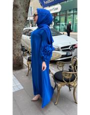 hüma elbise mavi sax 3