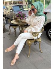 andre büzgülü gömlek beyaz 2