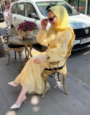 amelia elbise sarı 2